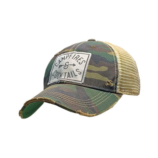 VINTAGE LIFE Hat, Camo Distressed, Trucker Hat
