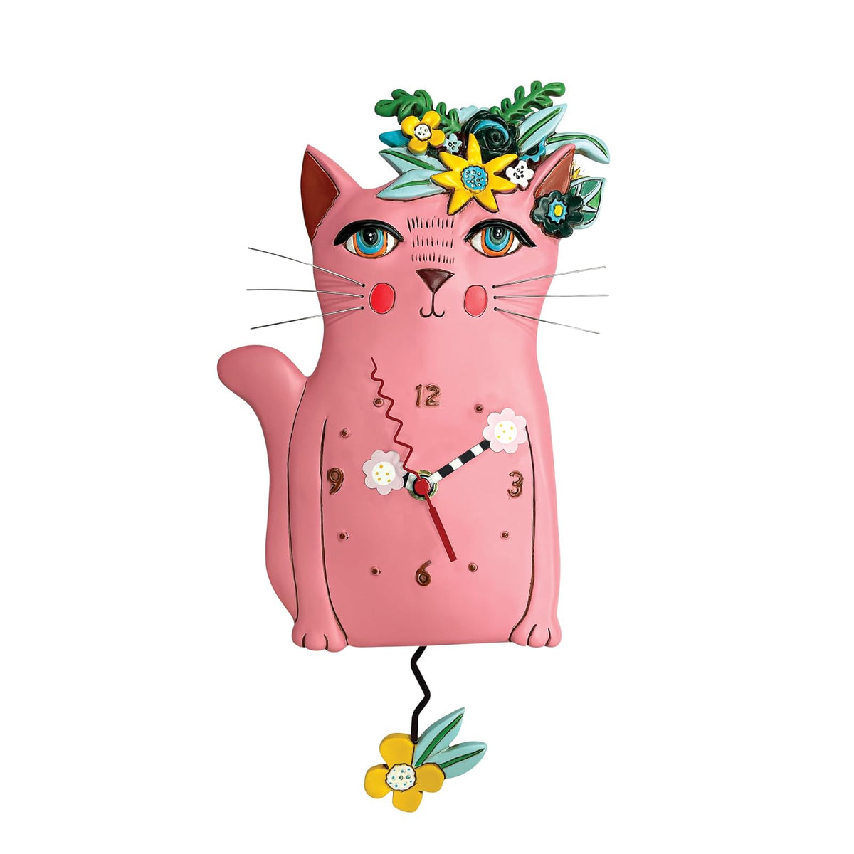 Allen Designs Clock, 14 Inch, Pink