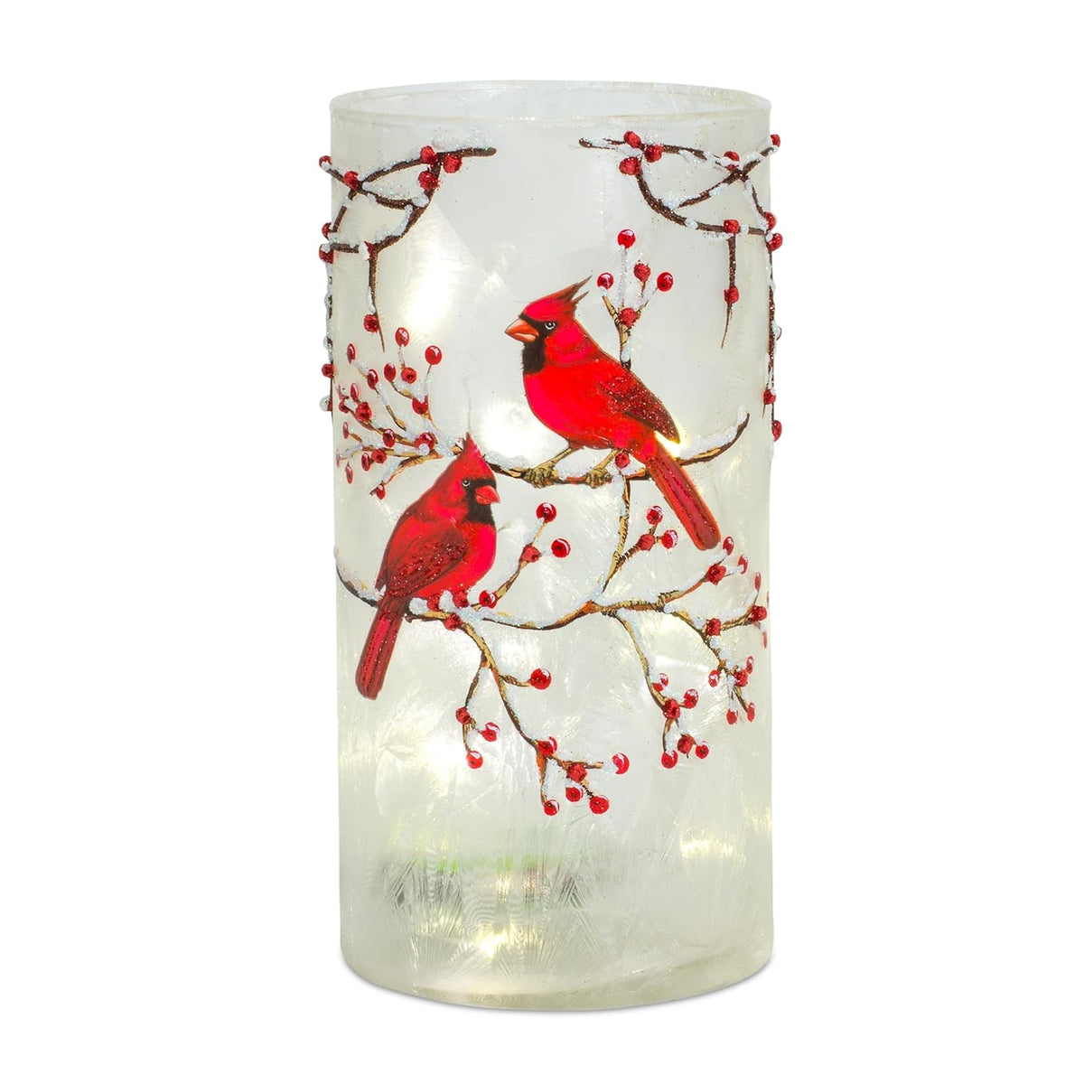 Melrose Candle Holder, 8 inches, Red