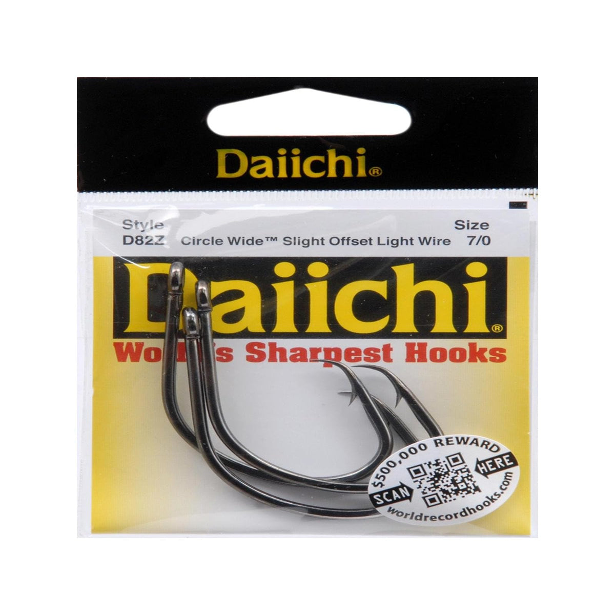 Daiichiseiko Fishing Hook, Black, Modern
