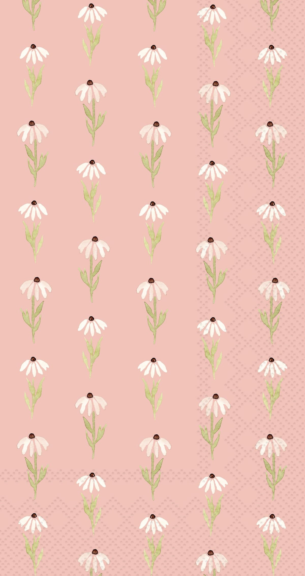 IHR Ideal Home Range Dinner Napkins Disposable 3-Ply Paper Guest Hand Towels, 8.25" x 4.5", Pink Daisy, 16-Count