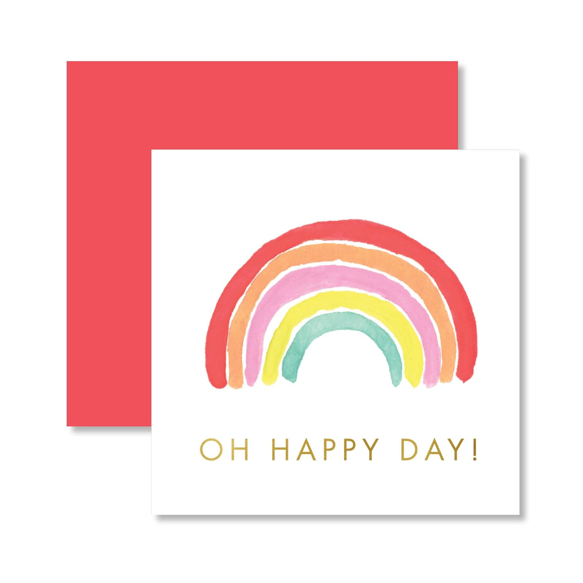 C.R. Gibson Greeting Card, 2.75" x 2.75", Pink