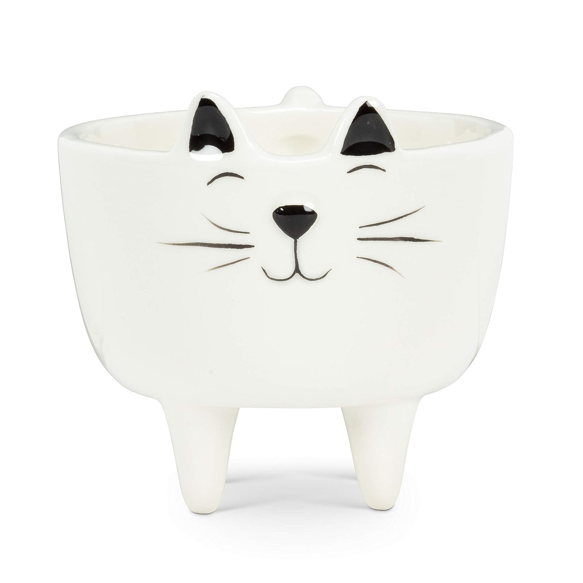 Abbott Collection Planter, Cat with Legs, White