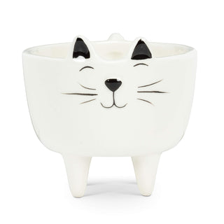 Abbott Collection Planter, Cat with Legs, White