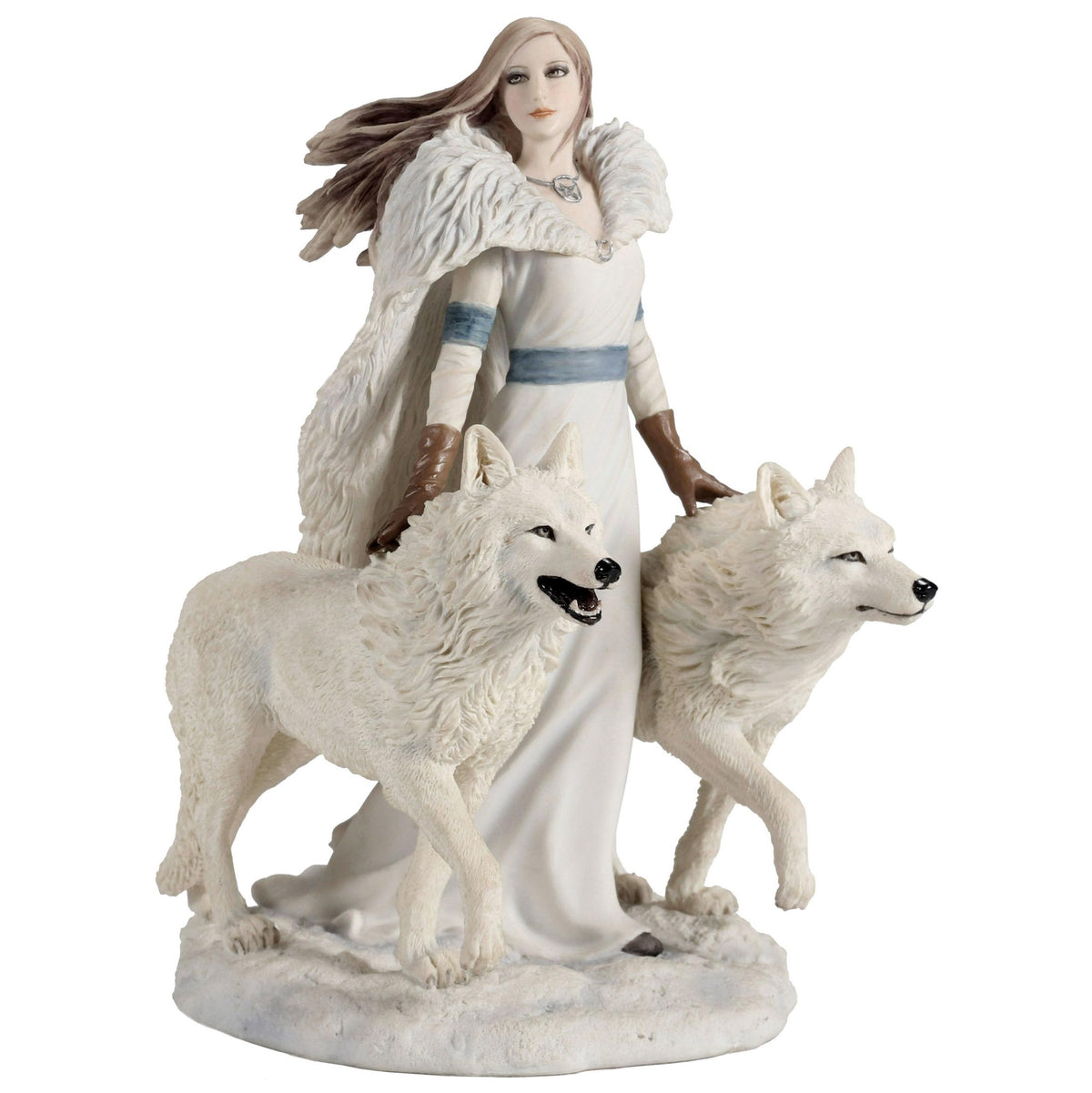 Veronese Design 9 Inch Winter Guardians Resin Hand Painted Wolf Collectible Figurine