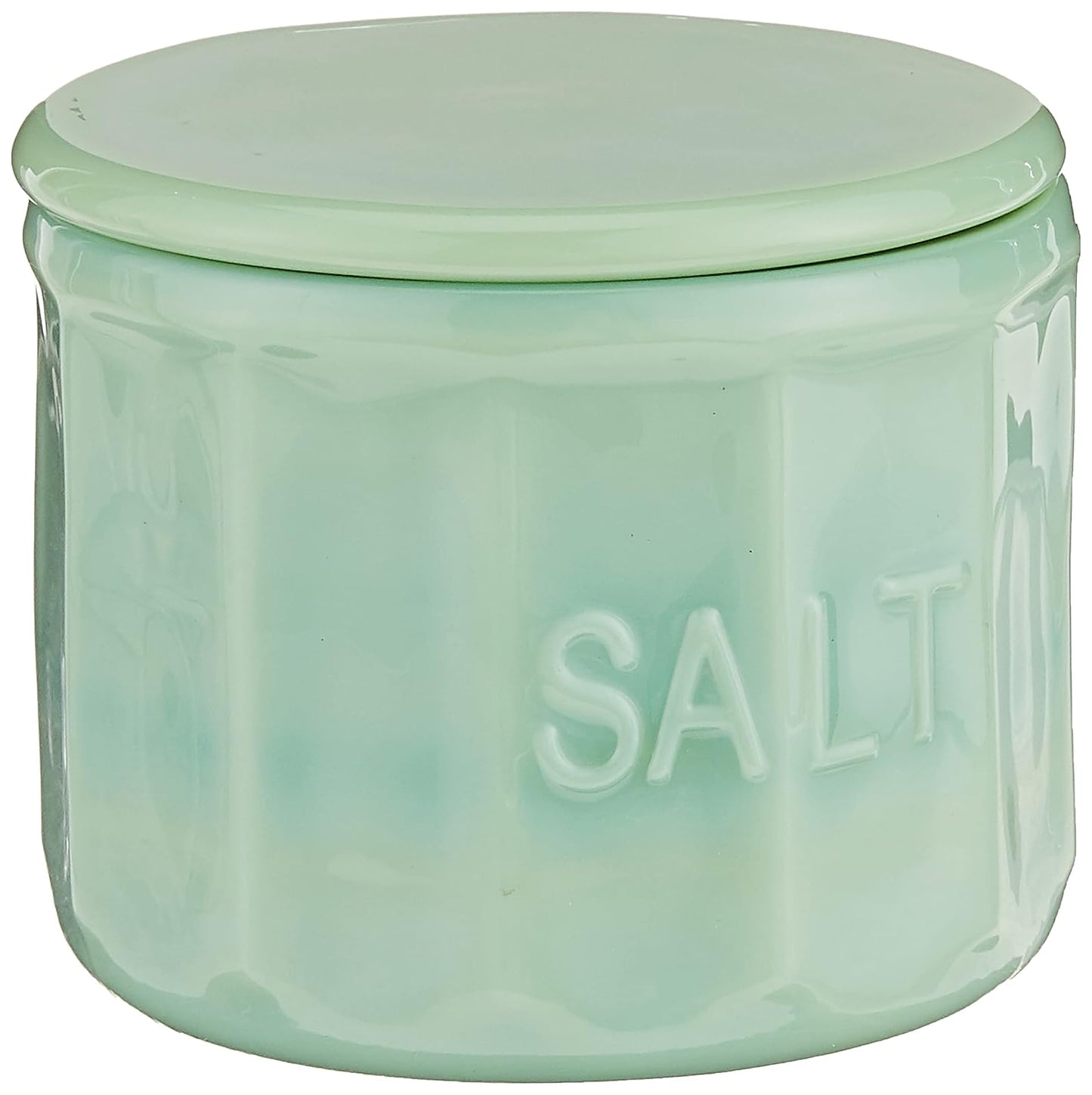 Tablecraft HJSC10 Salt Cellar with Lid, 3.75" x 3.75" x 3.125", Green