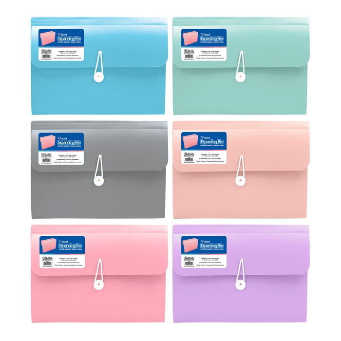 BAZIC PRODUCTS File Folder, A4/Letter, Assorted Pastel