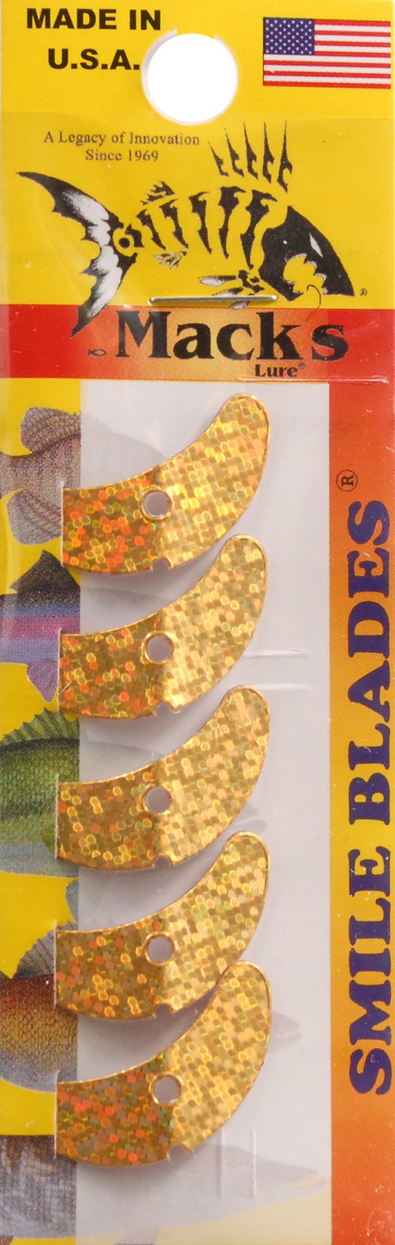 Mack's Lure Fishing Hook, 1.1 Inch, Gold Sparkle