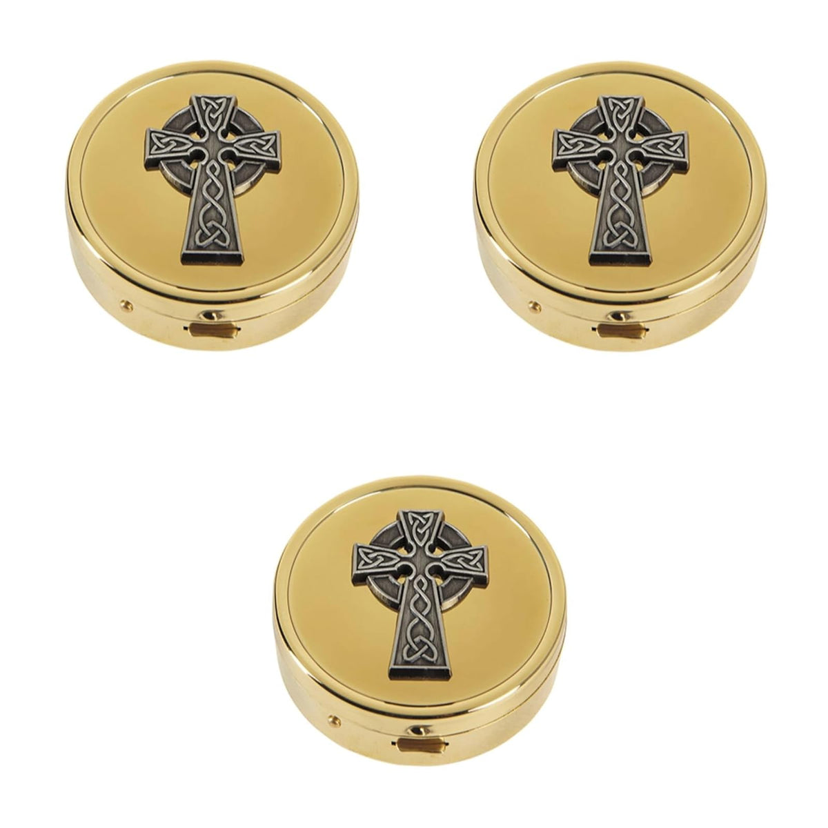 Christian Brands Storage Box, 2" x 0.75", Silver Celtic Cross