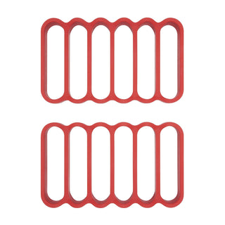 OXO - 11210100 OXO Good Grips Silicone Roasting Racks, 2-Pack,Red,Pack of 2