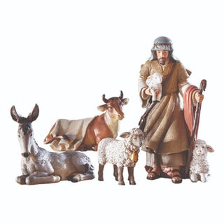 Christian Brands Figurine, 4-piece, Shepherd With Animals