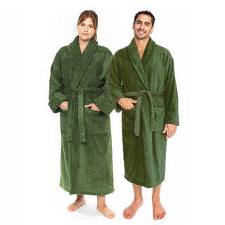 Classic Turkish Towels Robe, Medium, Green