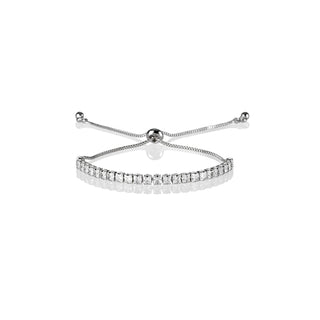 ZAVANA Bracelet, Adjustable, Silver/Clear