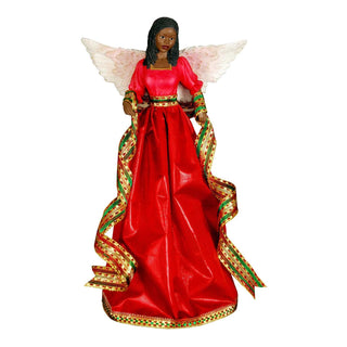 Ebony Treasures Tree Topper, 12 Inches, Red