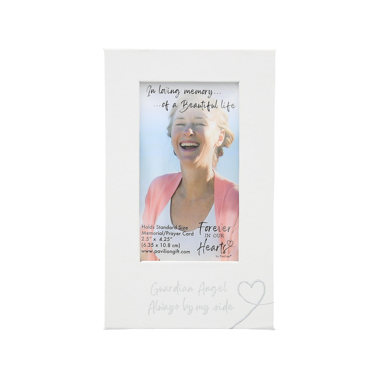 Pavilion Gift Company Picture Frame, 6 inches x 3.75 inches, White, Silver