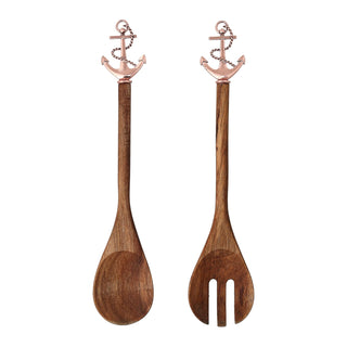 Pavilion Gift Company Flatware, 13", Brown, Tan, Rose Gold
