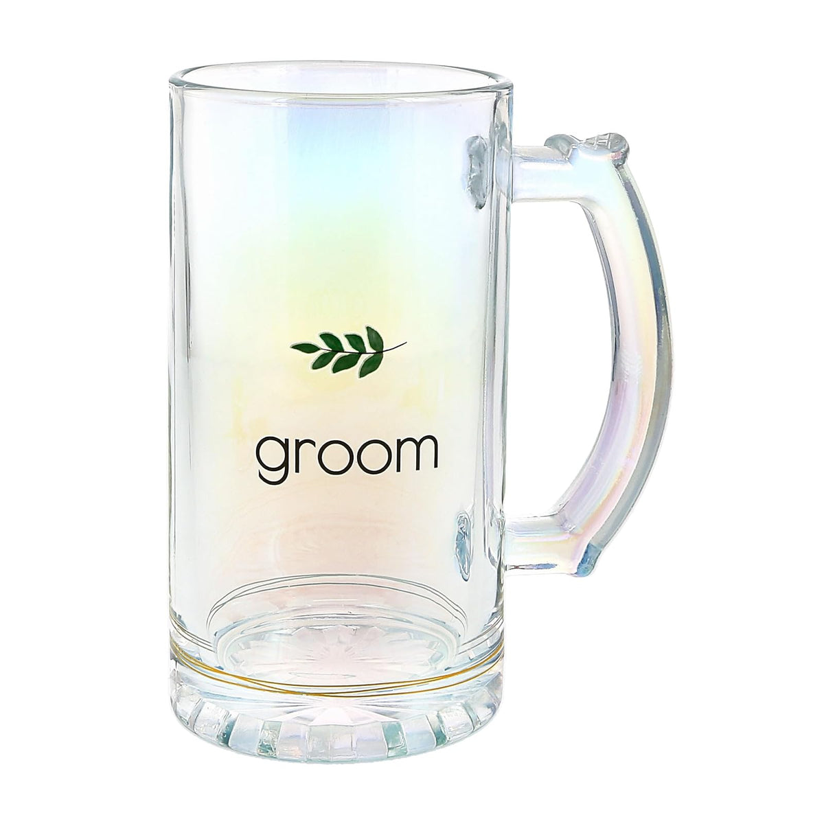 Pavilion Gift Company Drinking Cup, 16 Ounces, Iridescent, Clear, Black, Green