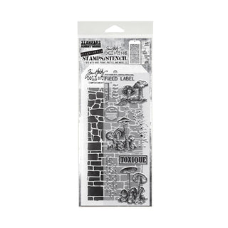 Tim Holtz Collection Rubber Stamp, 2 inches x 2 inches or 2 inches x 3 inches, S