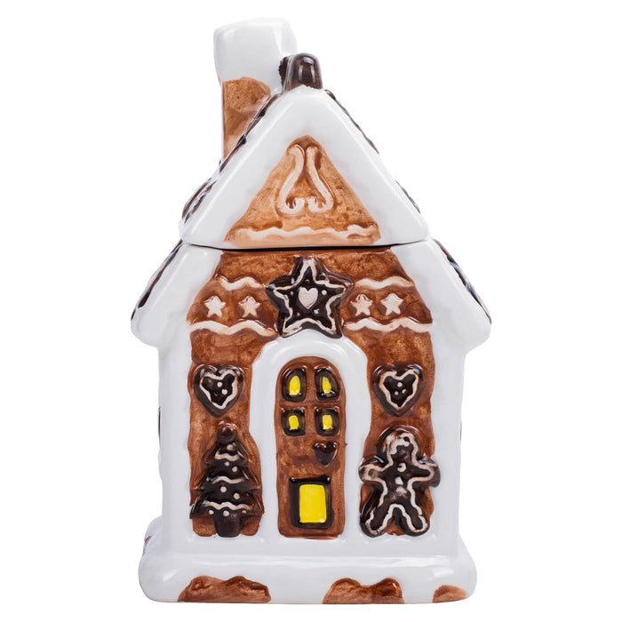 Kurt Adler Adler Cookie Jar Gingerbread House, 10.2-Inch, Brown
