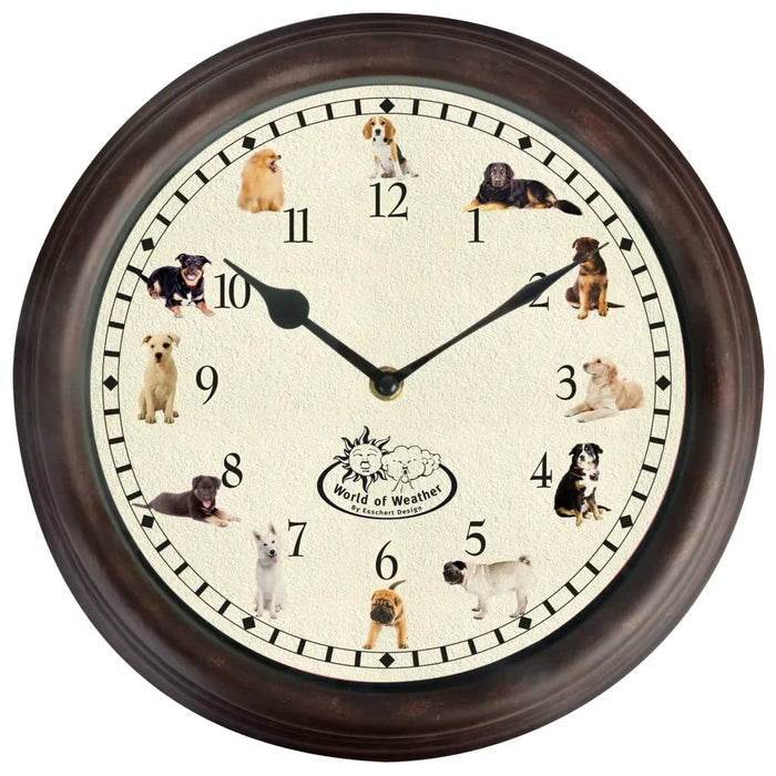 Fallen Fruits Esschert Design World of Weather Dog Breeds Indoor Wall Clock 12"