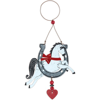 Sunset Vista Designs Hanging Ornament, 9.06", Winter Horseshoe