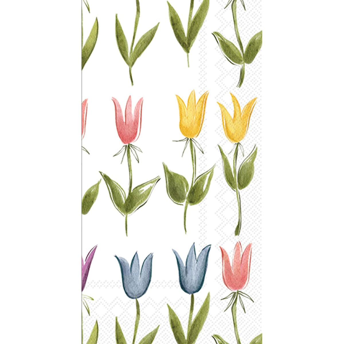 ihr SINCE 1977 Disposable Napkin, 8.25" x 4.5", Tulip Pattern