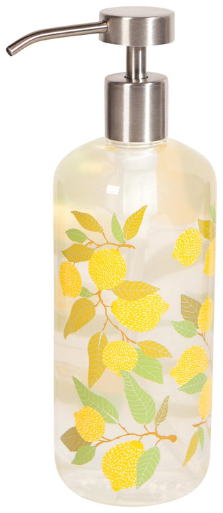 Now Designs Pump Dispenser, DIA2.75 x H8.5in, Lemons