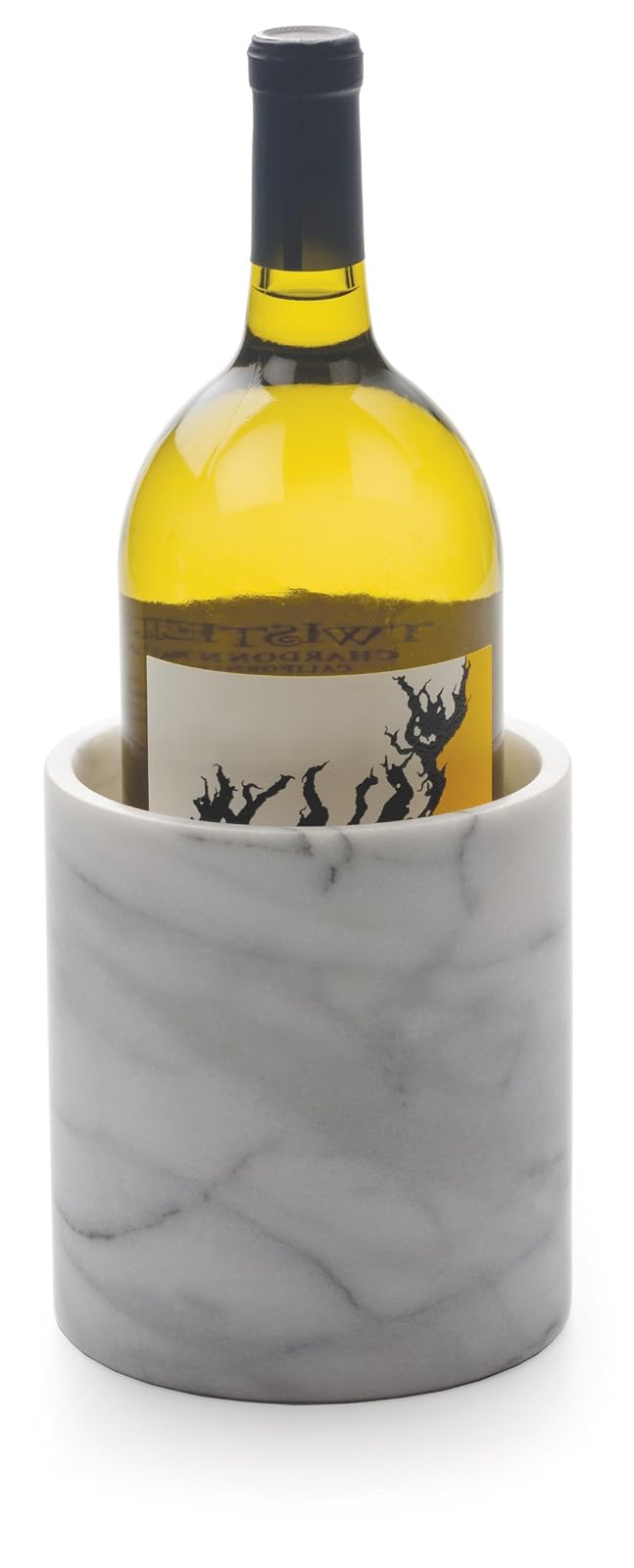 RSVP International Cooler & Kitchen Holder | Doubles as Tool Crook or Wine Chiller, 5.5" x 6.25", White Marble