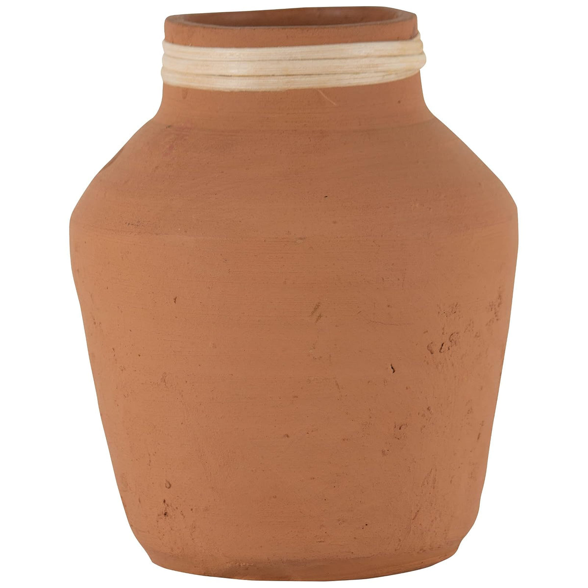 Foreside Home and Garden Vase, 4.75 x 4.75 x 7", Natural
