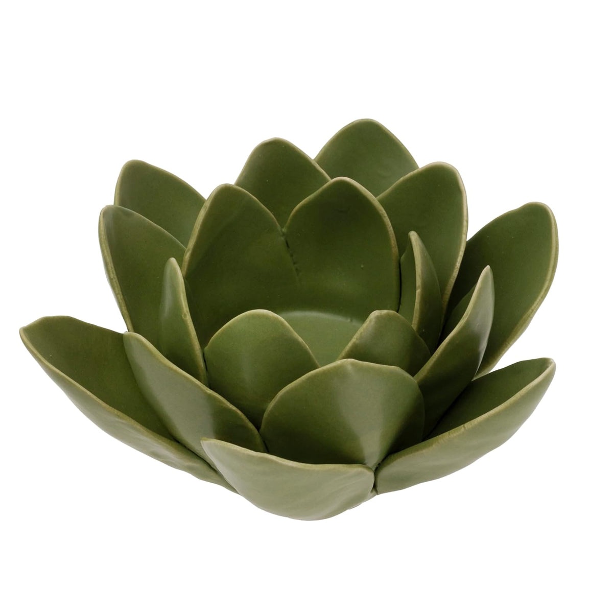 Boston International Candle Holder, 5.5", Sage Flower