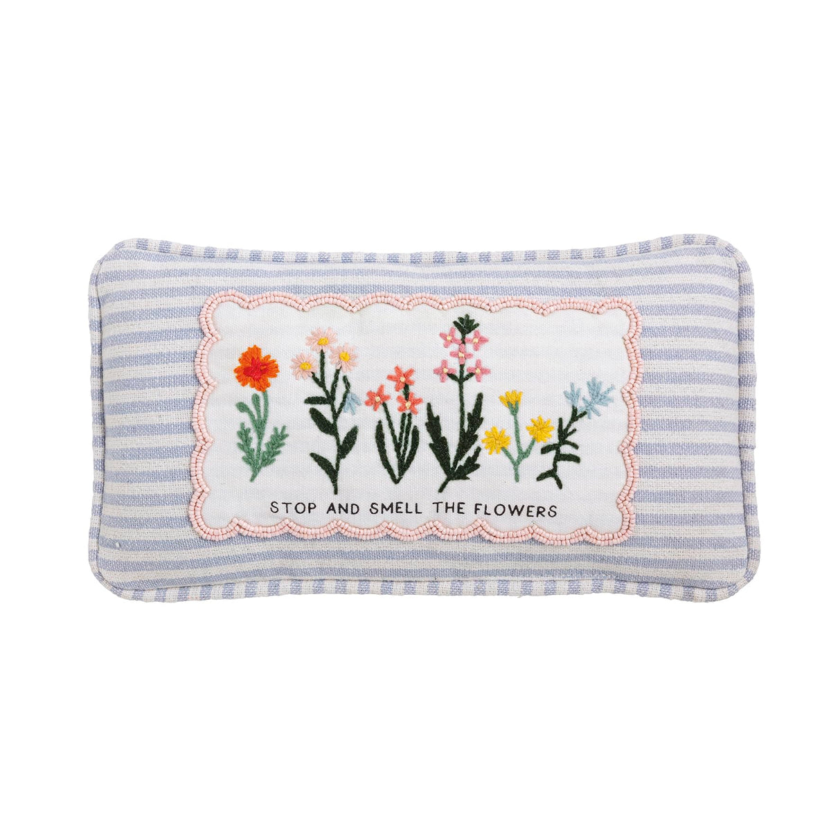 Mud Pie Pillow, 6" x 12", Blue