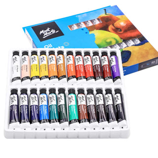 Mont Marte Oil Paint Set Signature 24pc x 0.4oz , Good Coverage, Good Tinting Strength, for Beginners, Students and Artists