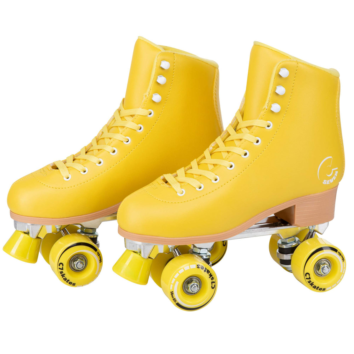 C SEVEN Quad Skates - Lemonpop, Women's 6 / Youth 5 / Men's 5