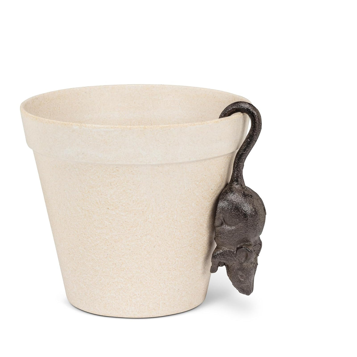 Abbott Collection Planter, Mouse (5"H), Dark Brown