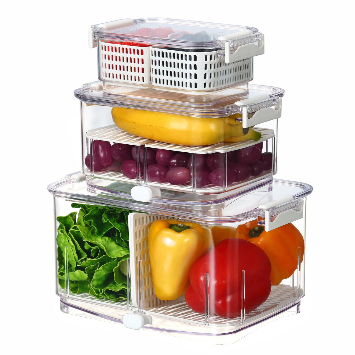 Felli Food Storage Container, Regular, White - Duo Fresh Pro Set