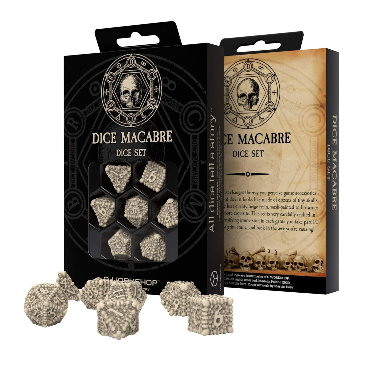 Q Workshop Game Dice, 16mm, Beige