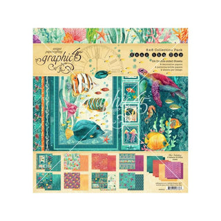Graphic 45 Sheet Paper, 8x8, Turquoise