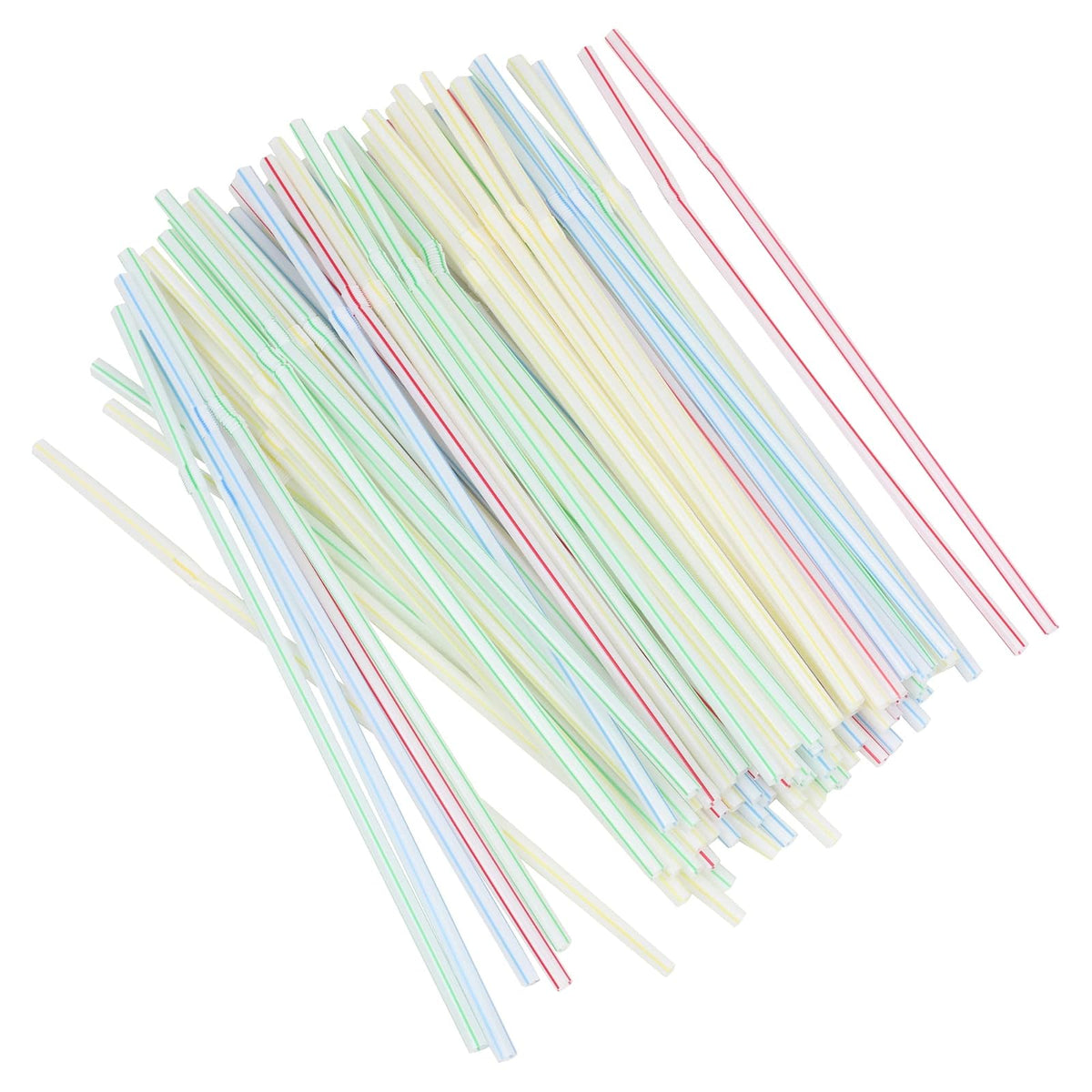 Chef Craft Drinking Straw, 8 inch 75 Piece Set, Stripes