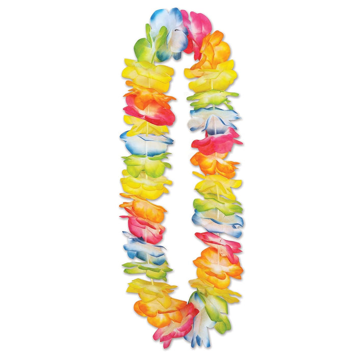 Beistle Two-Tone Hawaiian Fabric Lei- 1 pc.