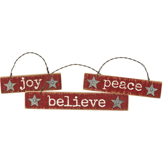 Primitives By Kathy Hanging Ornament, Red, Western