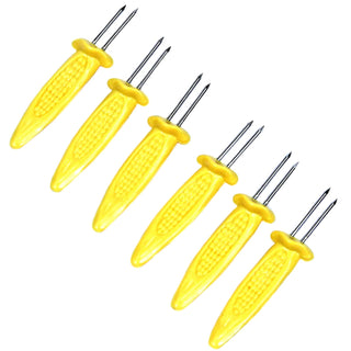 Chef Craft 20653 Classic Plastic Corn Holders, 3 Pair 3 Piece Set, Yellow