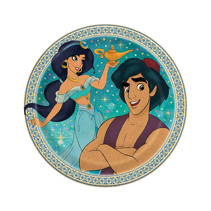 Unique Industries Unique Disney Aladdin Round Dessert Plates-8 Pcs, 7", Multicolor