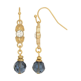 1928 Jewelry Company Earring, 1.71"L x 0.3"W, Montana Blue