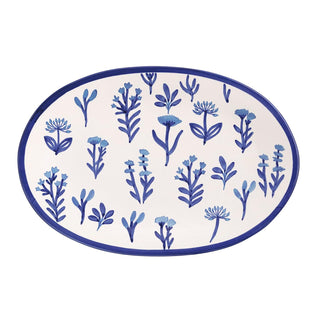Mud Pie Dishware Plate, 11 1/4" x 17", Blue