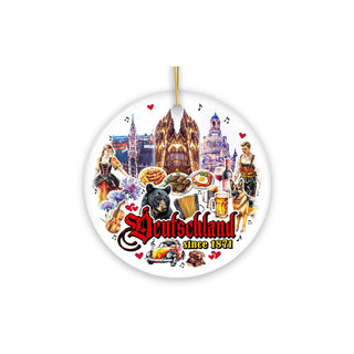 OrnamentallyYou Hanging Ornament, 3 inches, Artistic Germany Landmarks Ornament