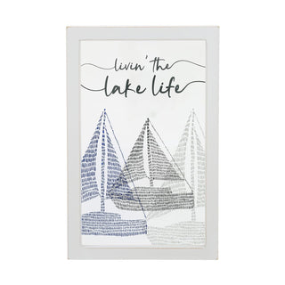 Pavilion Gift Company Wall Art, 5.5" x 8.5", White, Gray, Blue