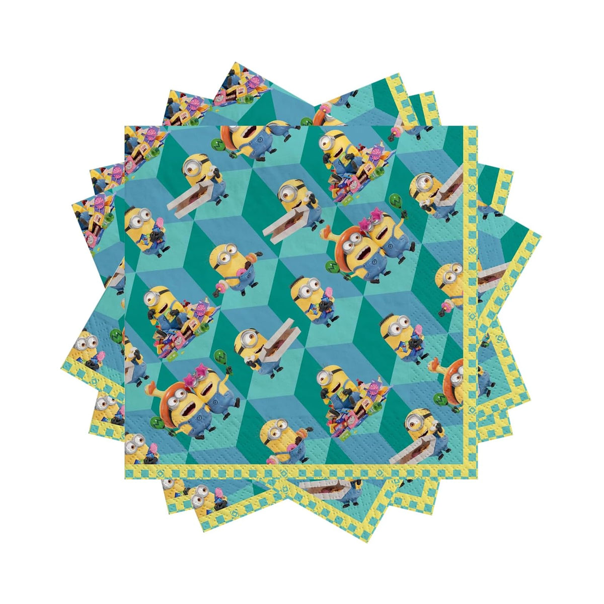 Unique Disposable Napkin, 6.5 inches, Multicolor