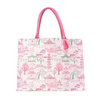 Two's Company Tote Bag, 18" W x 8" D x 14" H, Multicolor