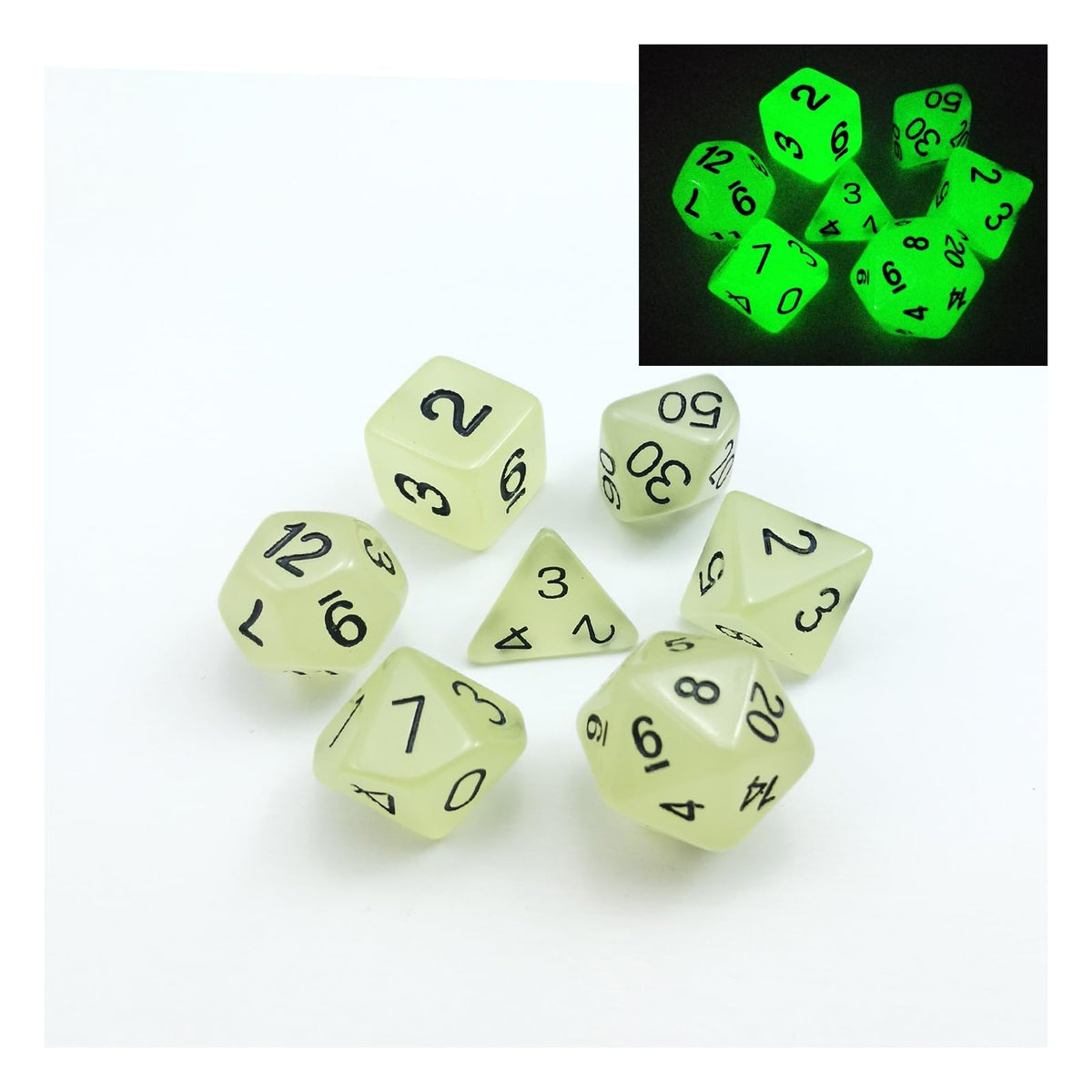 BESCON DICE Game Dice, Glow in the Dark Dice Set