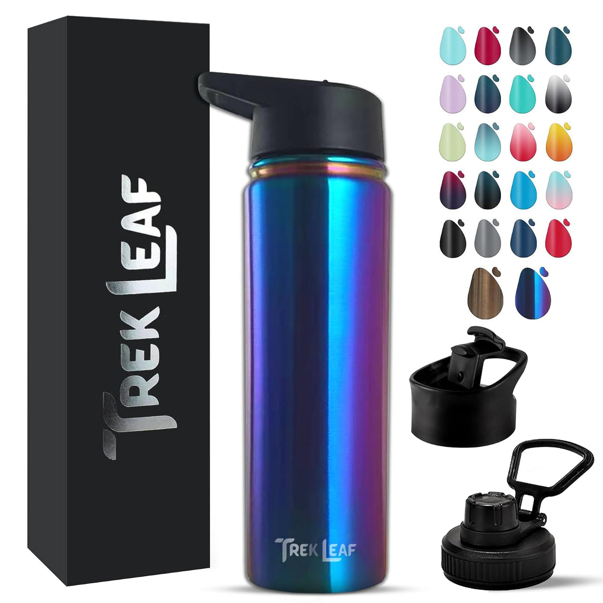 Trek Leaf Bottle, 22 Ounces, Twilight